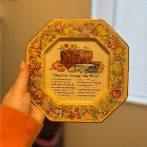 Avon Recipe Tin Plate Decor